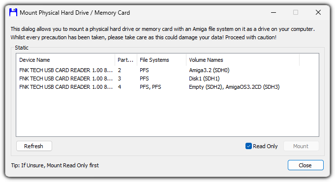 Mount Disk Dialog